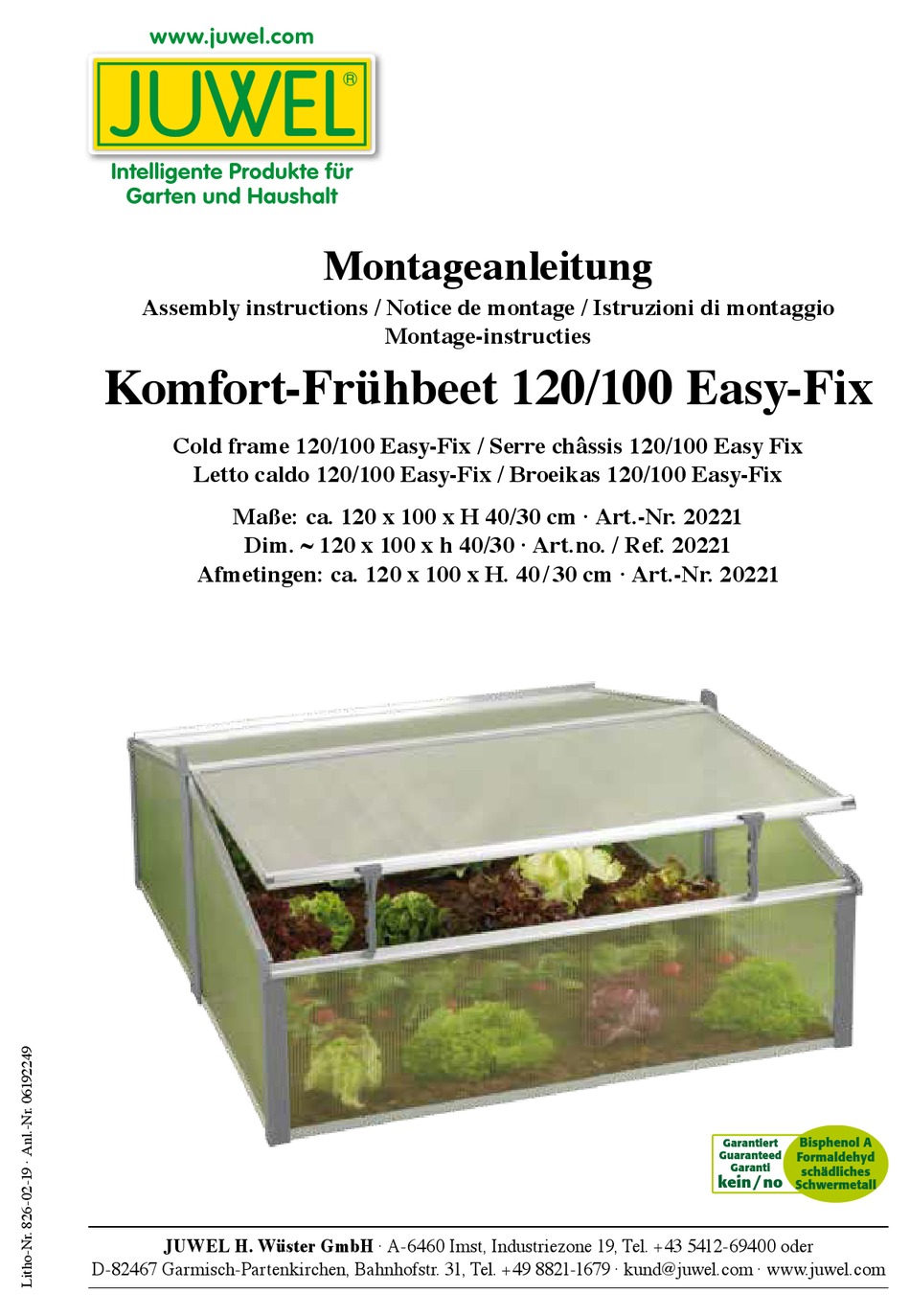 JUWEL EASYFIX 120 ASSEMBLY INSTRUCTIONS MANUAL Pdf Download ManualsLib