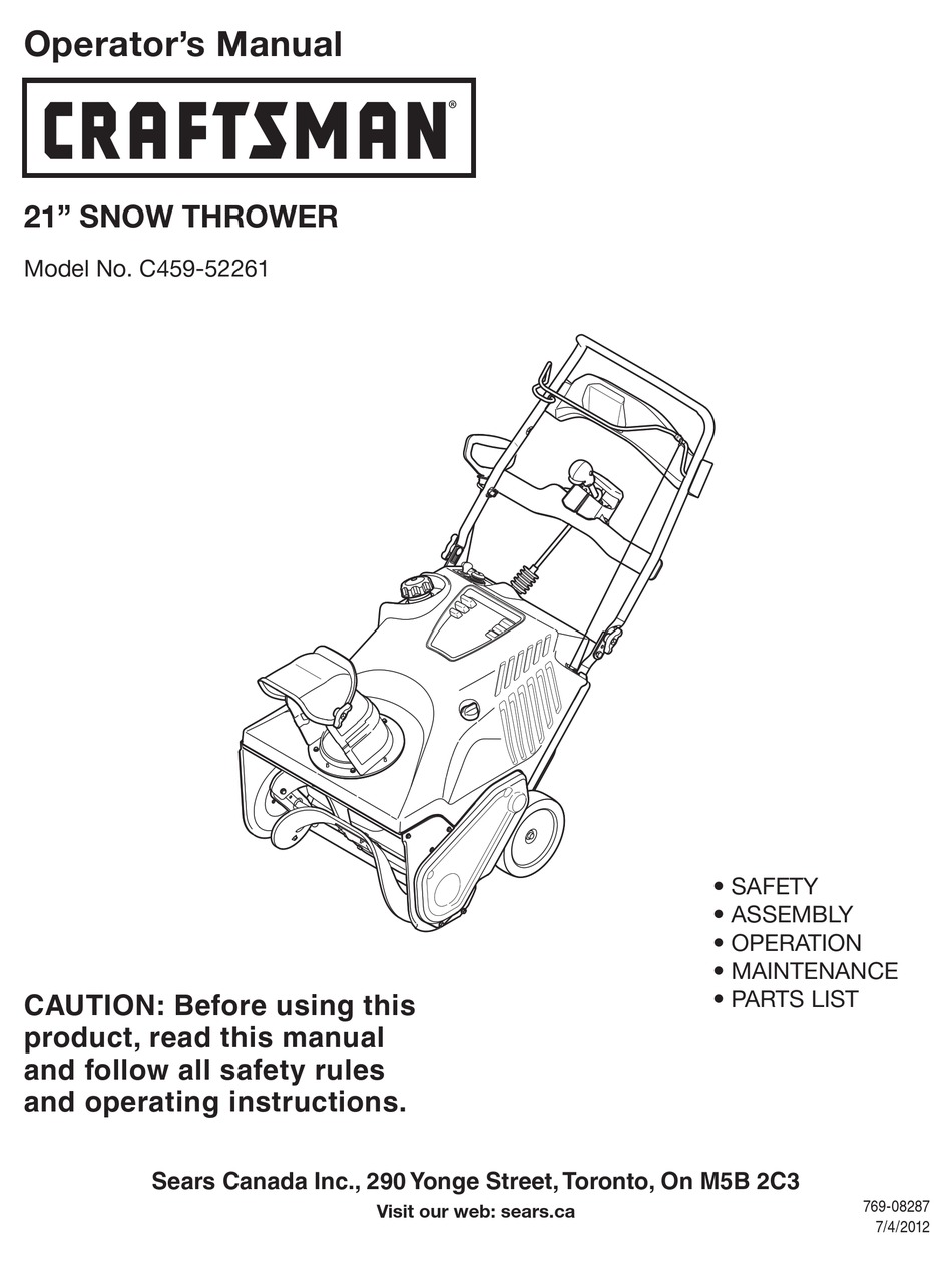 Craftsman c459 deals lawn mower parts