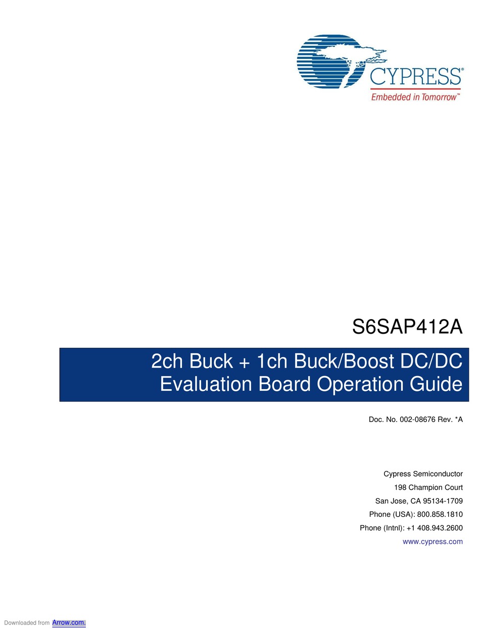 CYPRESS SEMICONDUCTOR S6SAP412A OPERATION MANUAL Pdf Download ManualsLib