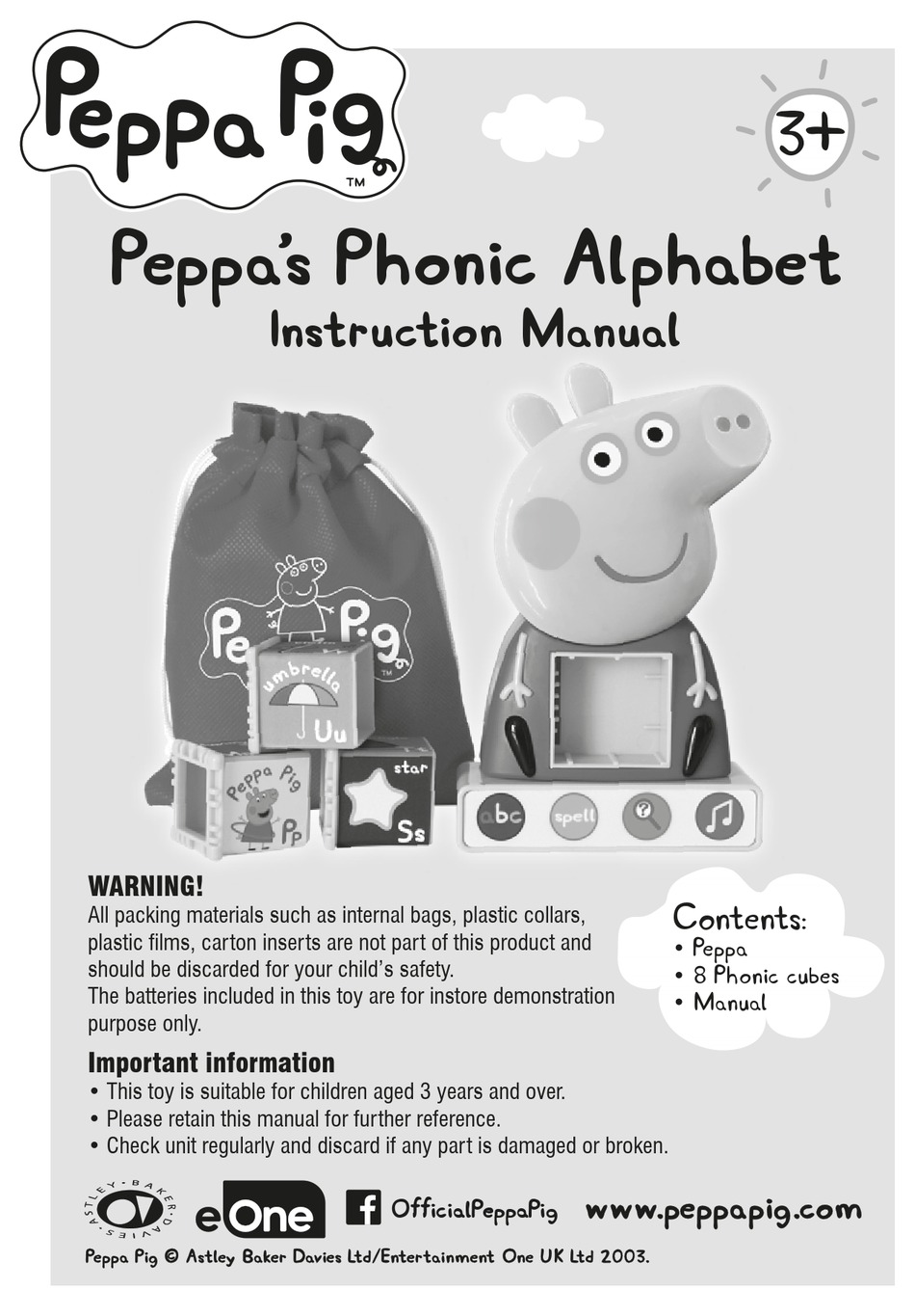 Peppa Pig PP12 Peppa's Phonic Alphabet Various 