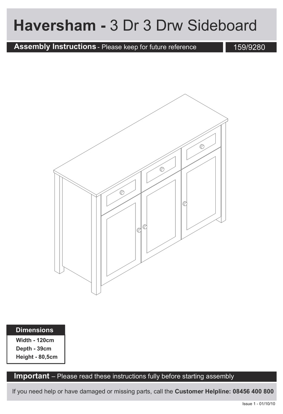 ARGOS HAVERSHAM ASSEMBLY INSTRUCTIONS MANUAL Pdf Download ManualsLib