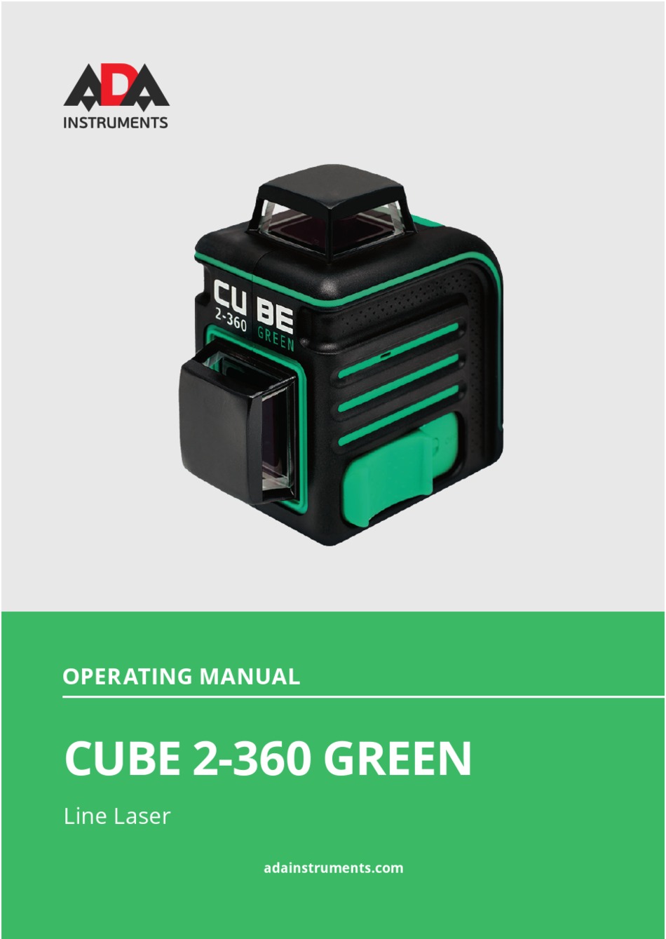Ada instruments cube. Cube 2-360 Green. Ada Cube 2-360. Лазер куб 2-360 регулировка. Лазер pdf.