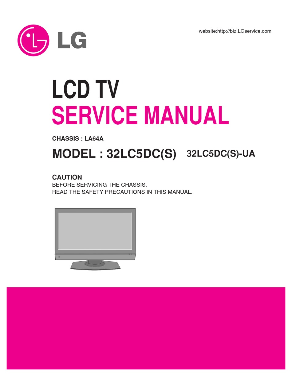 LG 32LC5DC SERVICE MANUAL Pdf Download | ManualsLib
