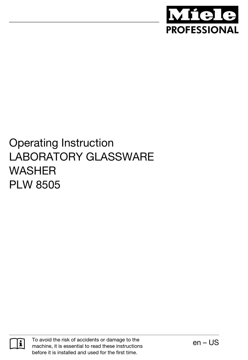 MIELE PROFESSIONAL PLW 8505 OPERATING INSTRUCTIONS MANUAL Pdf Download ManualsLib