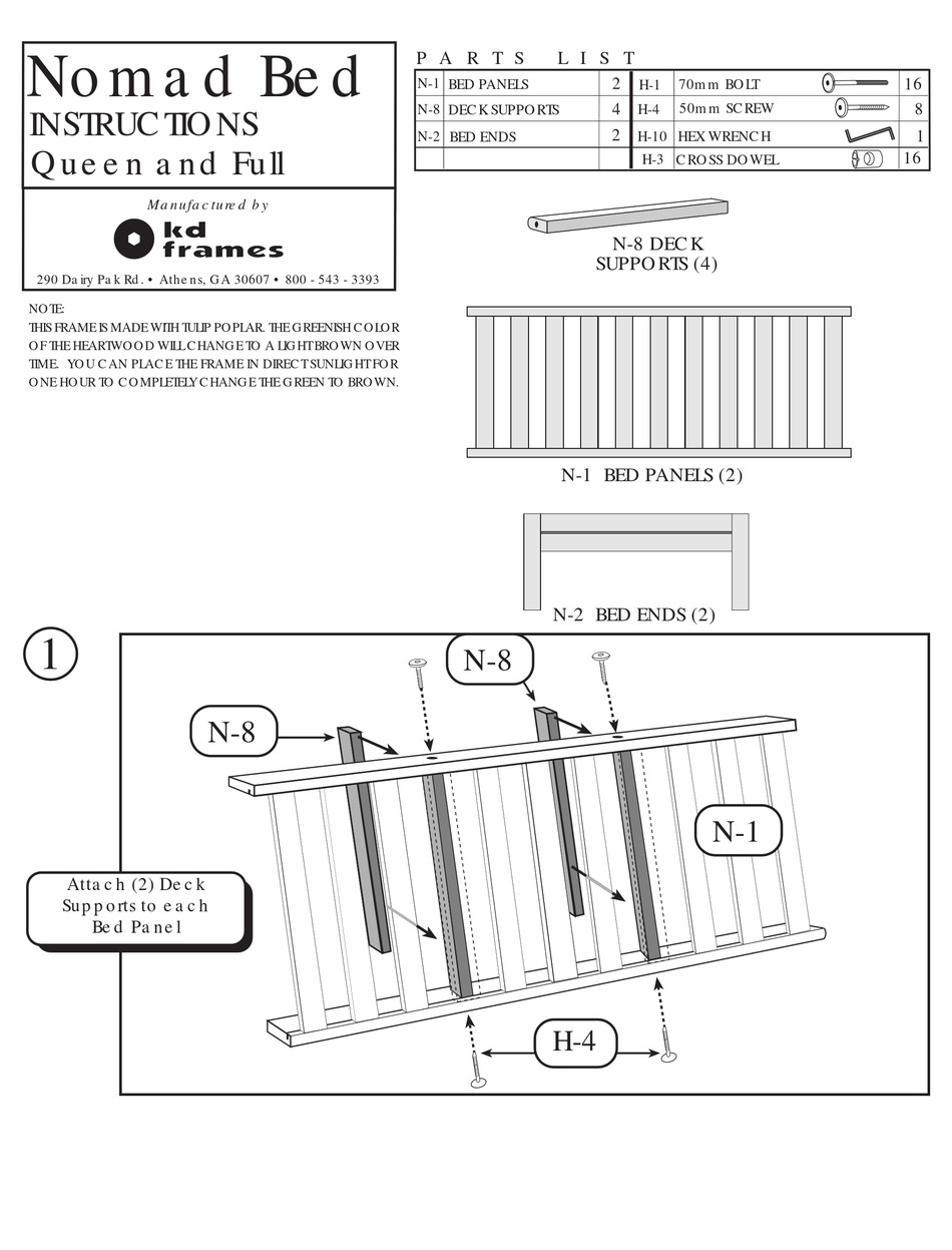 KD FRAMES NOMAD BED INSTRUCTIONS Pdf Download ManualsLib