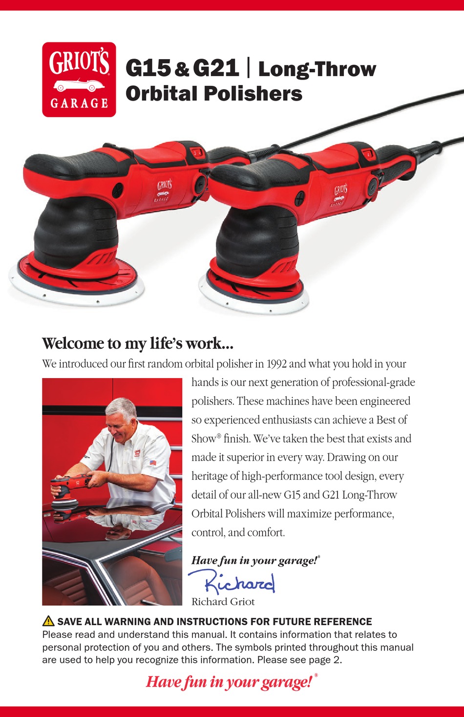 GRIOTS GARAGE G15 MANUAL Pdf Download ManualsLib