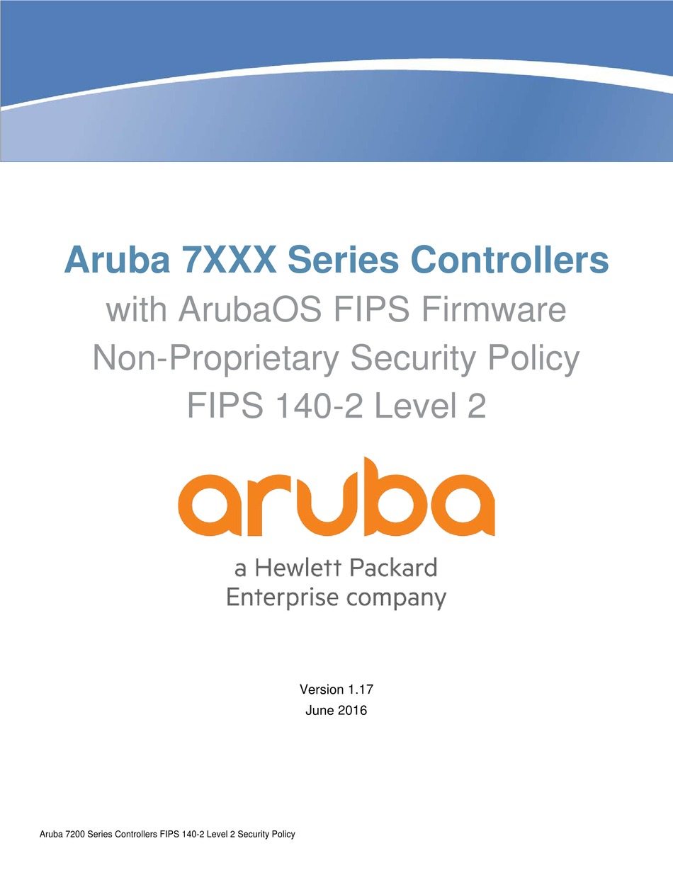 HEWLETT PACKARD ENTERPRISE ARUBA 7 SERIES MANUAL Pdf Download ManualsLib