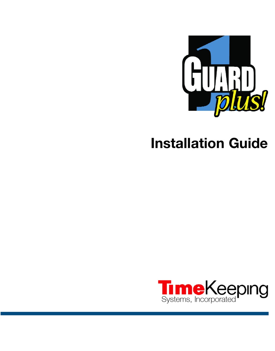 TIMEKEEPING GUARD1 PLUS INSTALLATION MANUAL Pdf Download ManualsLib