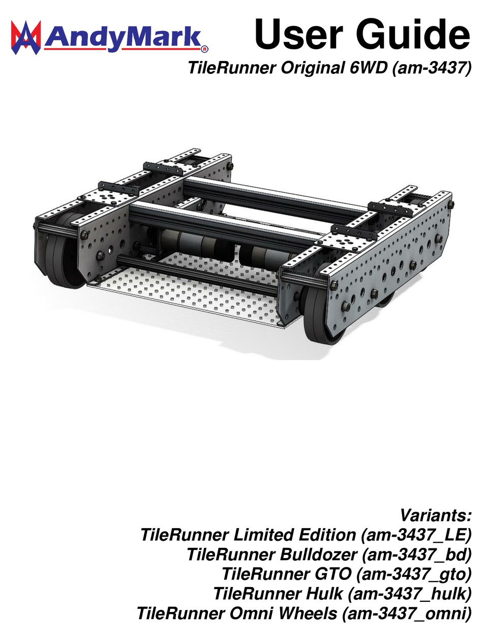 ANDYMARK TILERUNNER ORIGINAL 6WD USER MANUAL Pdf Download ManualsLib