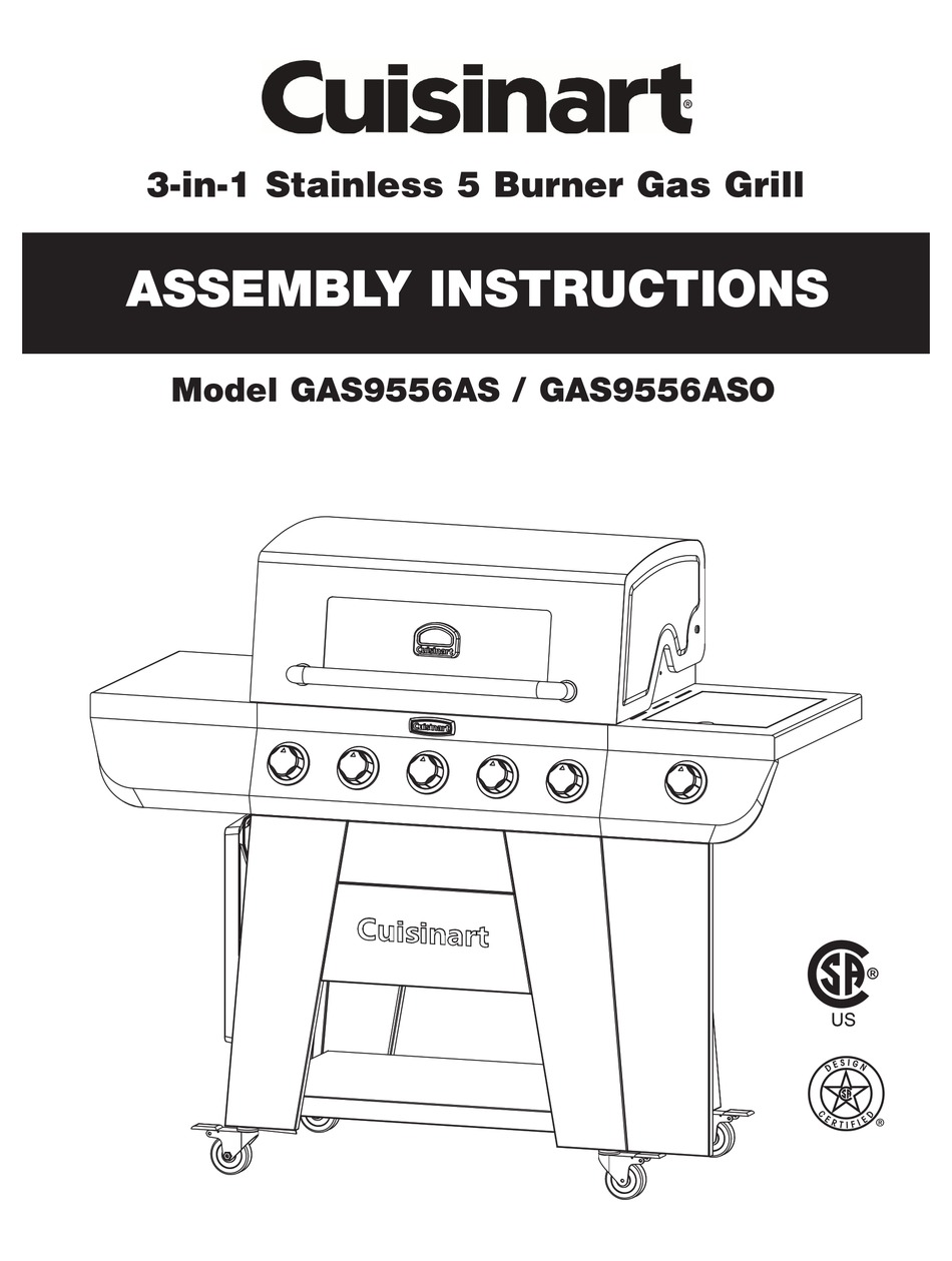 CUISINART GAS9556AS AASSEMBLY INSTRUCTIONS Pdf Download ManualsLib