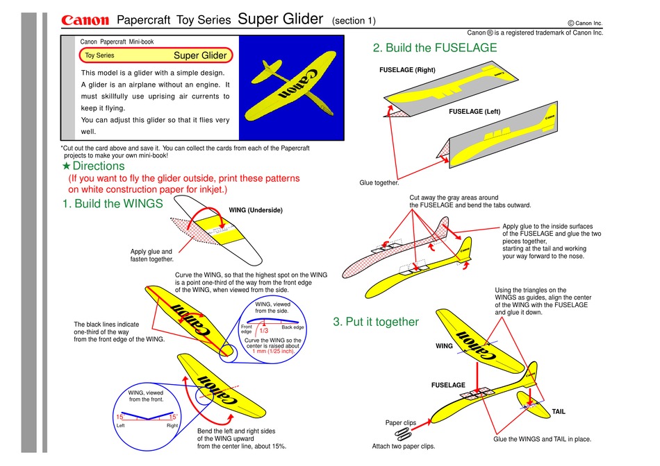 CANON SUPER GLIDER QUICK START MANUAL Pdf Download ManualsLib