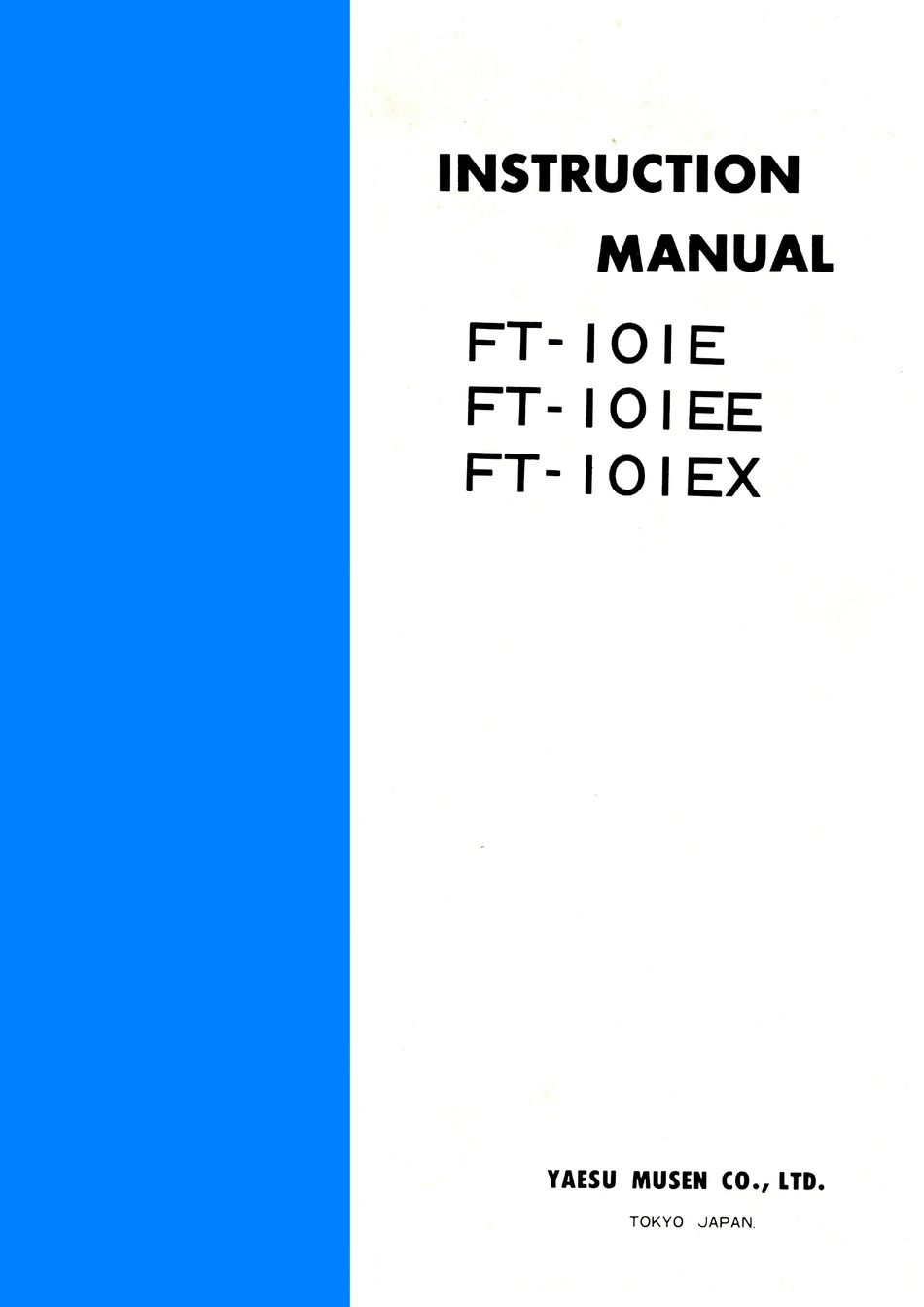 YAESU FT-101E INSTRUCTION MANUAL Pdf Download | ManualsLib