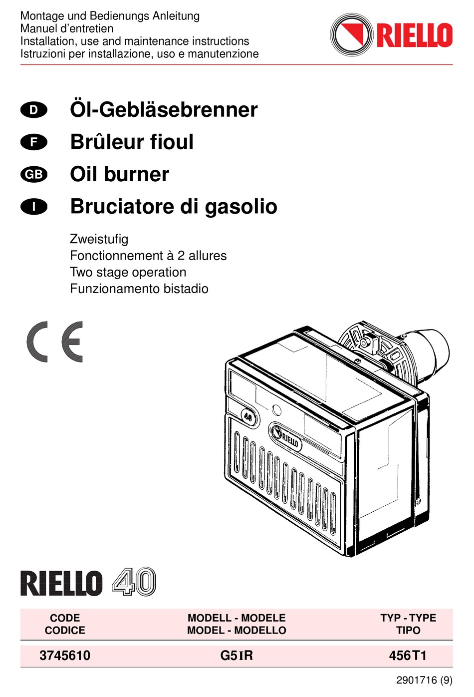 Riello Rack Guide RIELLO 40 INSTALLATION, USE AND MAINTENANCE INSTRUCTIONS Pdf Download ...