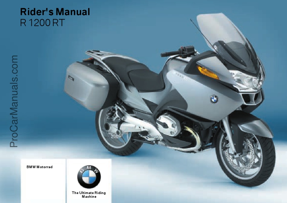 Bmw Motorrad R 1200 Rt 2007 Rider's Manual Pdf Download 