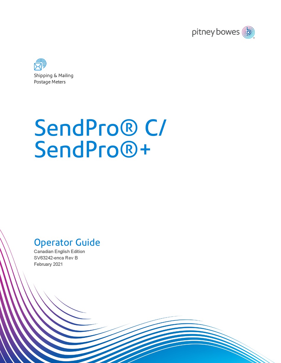 PITNEY BOWES SENDPRO C OPERATOR'S MANUAL Pdf Download ManualsLib