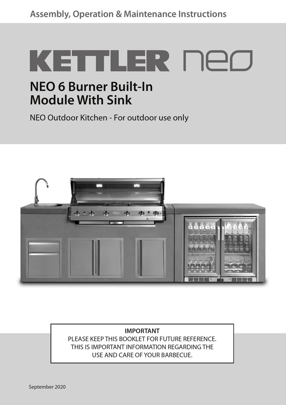 KETTLER NEO 6 ASSEMBLY, OPERATION & MAINTENANCE INSTRUCTIONS Pdf