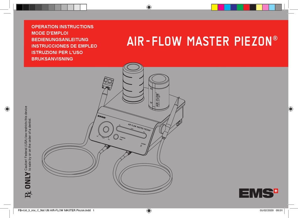EMS AIRFLOW MASTER PIEZON OPERATION INSTRUCTIONS MANUAL Pdf Download