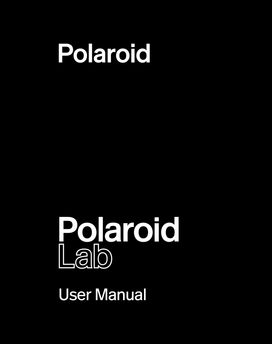 POLAROID LAB USER MANUAL Pdf Download ManualsLib