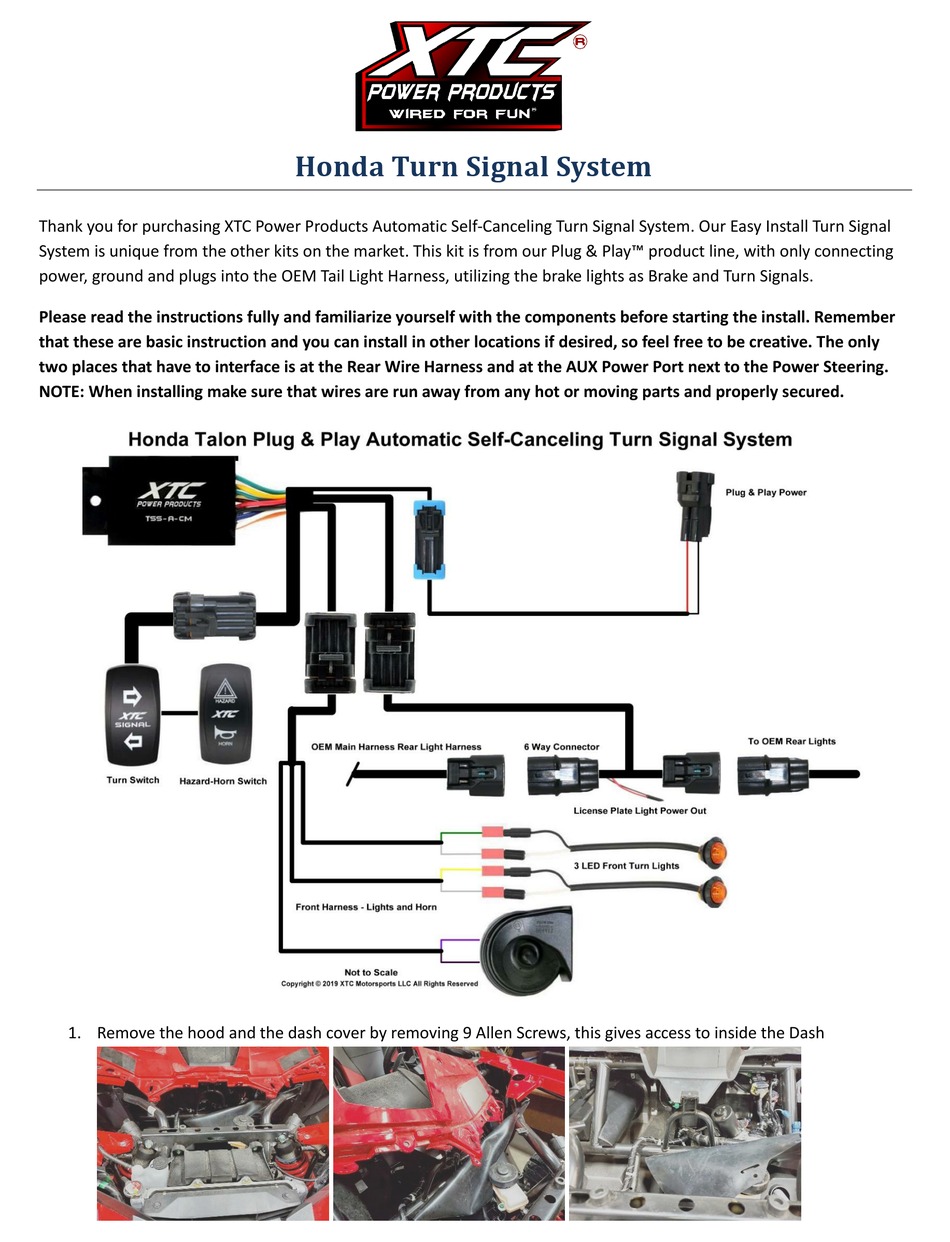 XTC TURN SIGNAL SYSTEM INSTRUCTIONS Pdf Download ManualsLib