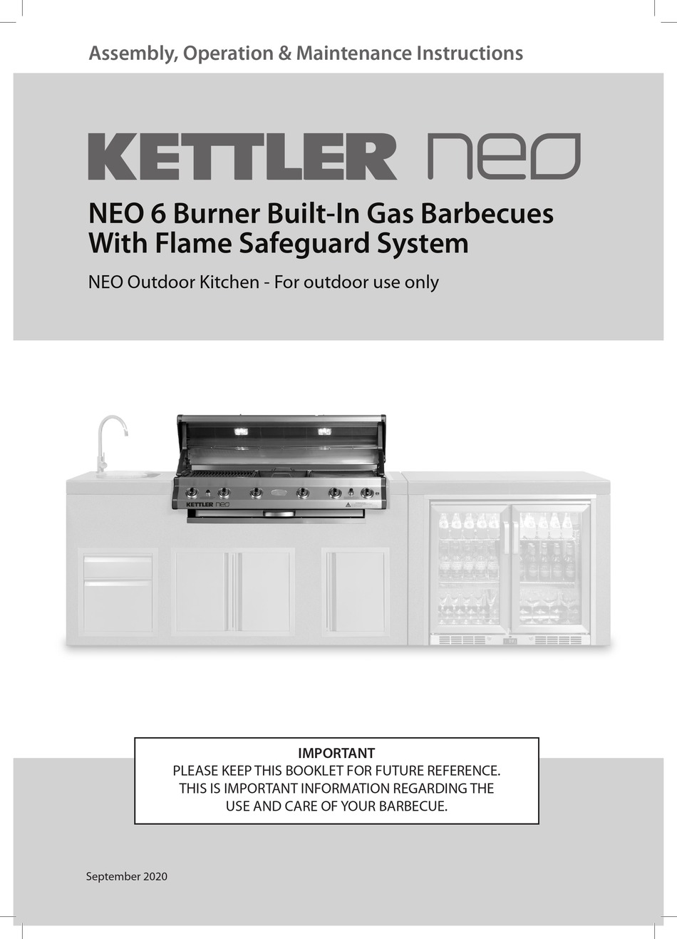 KETTLER NEO 6 ASSEMBLY, OPERATION & MAINTENANCE INSTRUCTIONS Pdf