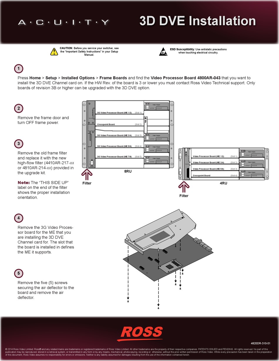 ROSS ACUITY 3D DVE INSTALLATION Pdf Download ManualsLib