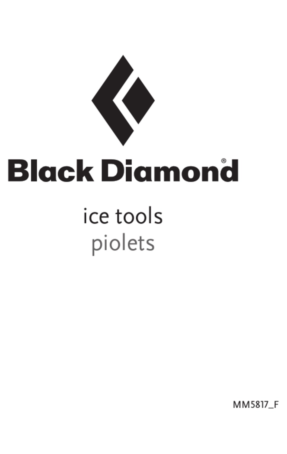 BLACK DIAMOND EQUIPMENT MM5817 F MANUAL Pdf Download ManualsLib