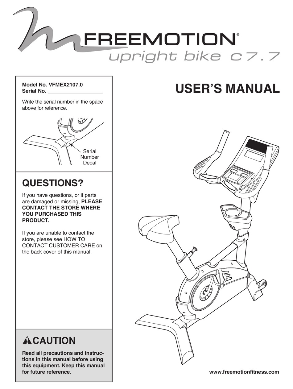 Freemotion discount 250u manual