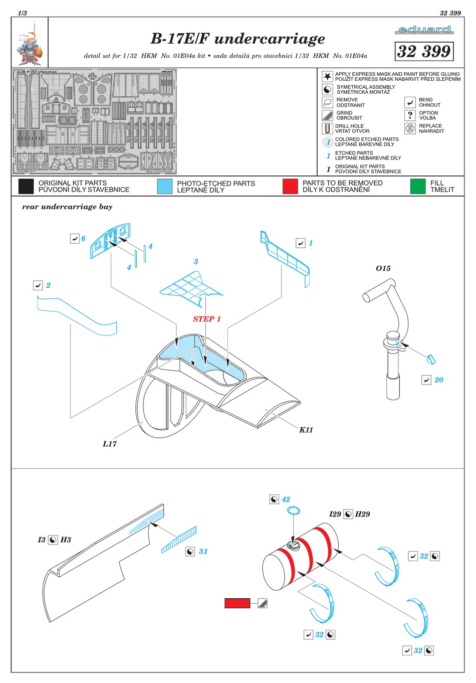 EDUARD B-17E/F UNDERCARRIAGE MANUAL Pdf Download | ManualsLib