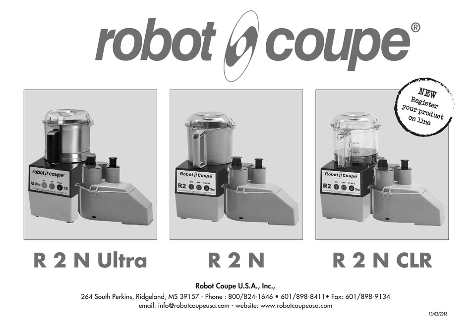 ROBOT COUPE R2N ULTRA OPERATING INSTRUCTIONS MANUAL Pdf Download