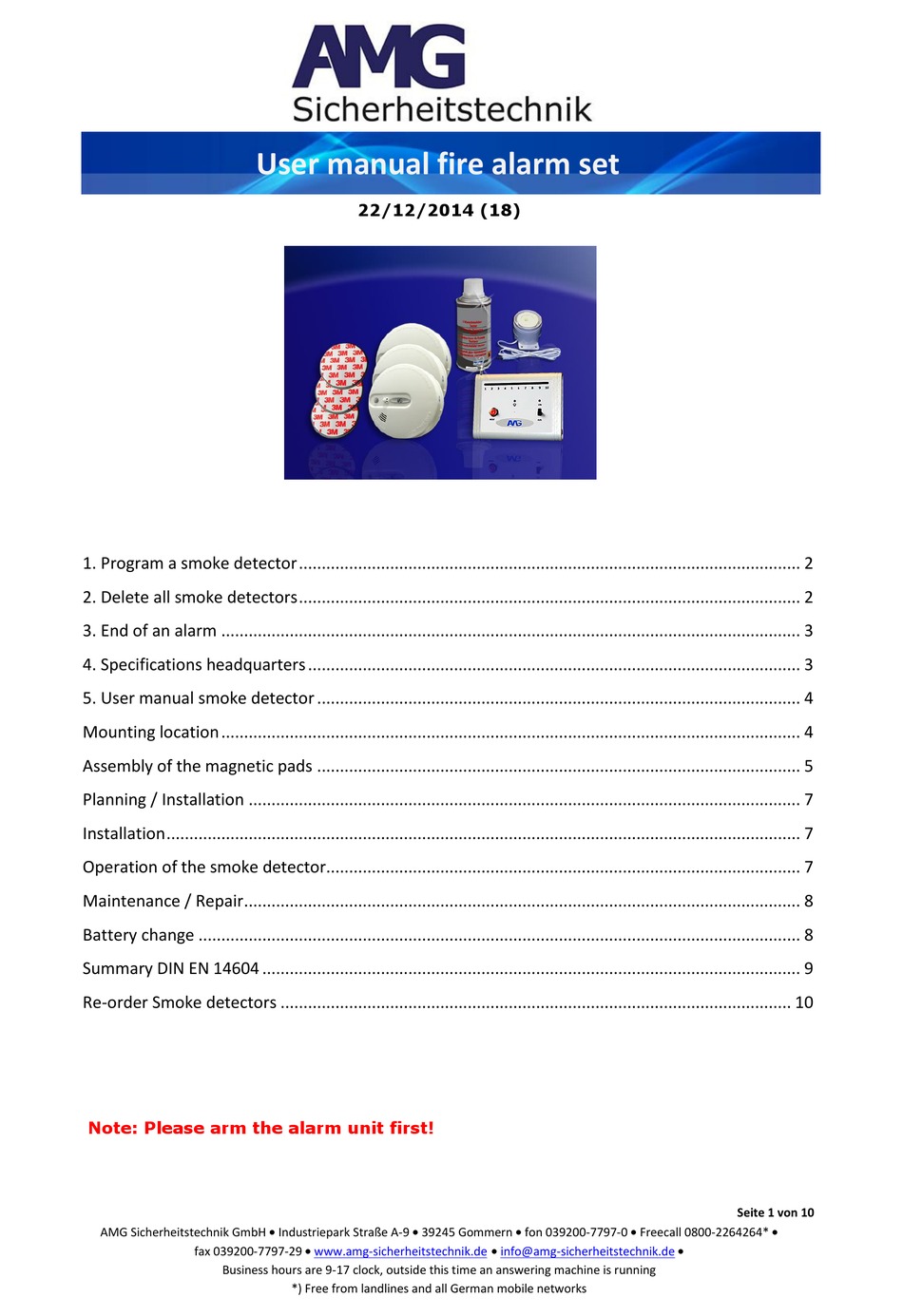AMGSICHERHEITSTECHNIK BMS 03 USER MANUAL Pdf Download ManualsLib