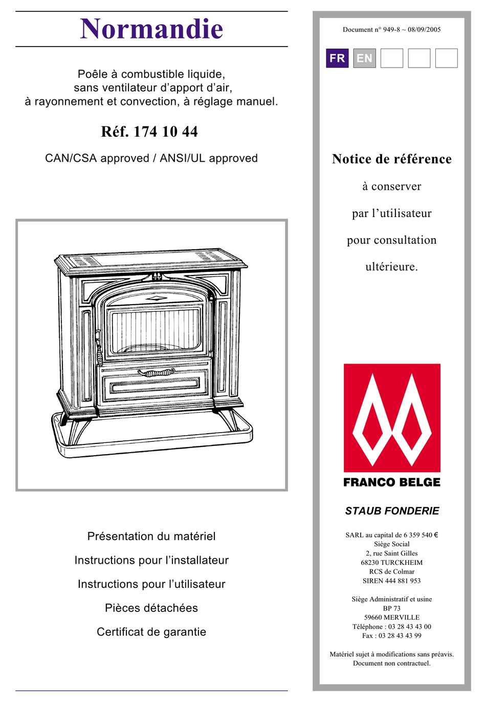 Franco Belge Belfort Joint pour MK1 & MK2 gaz Belfort 142433 