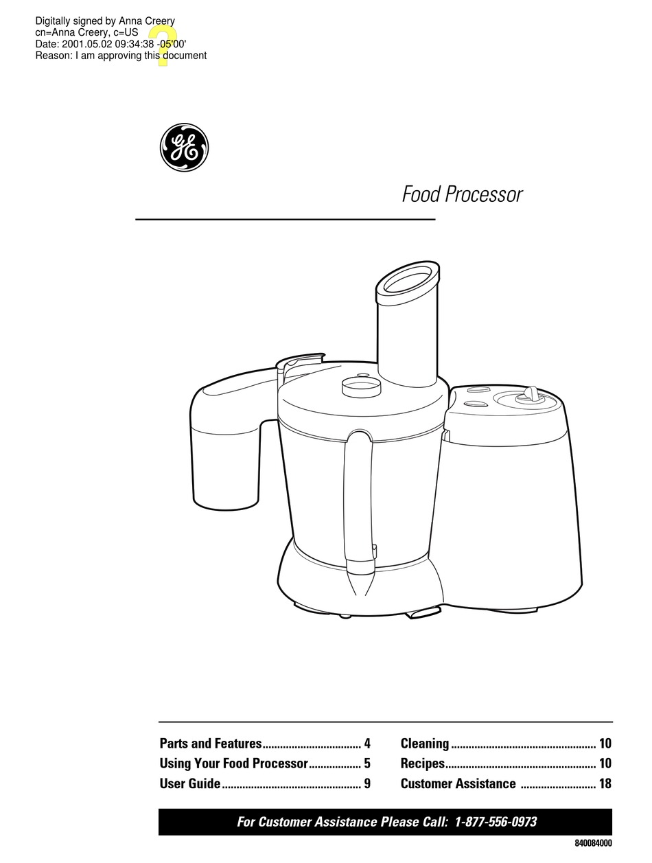 GE 840084000 MANUAL Pdf Download ManualsLib
