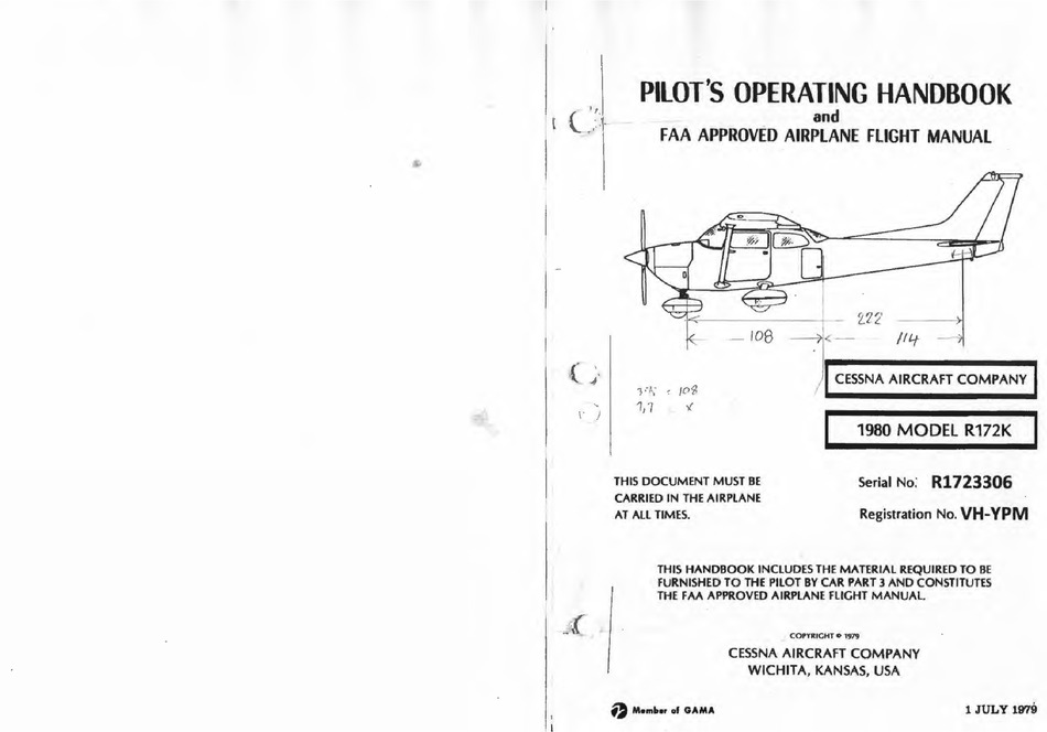 CESSNA R172K 1980 PILOT OPERATING HANDBOOK Pdf Download ManualsLib