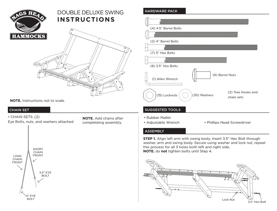 NAGS HEAD HAMMOCKS DOUBLE DELUXE SWING INSTRUCTIONS Pdf Download