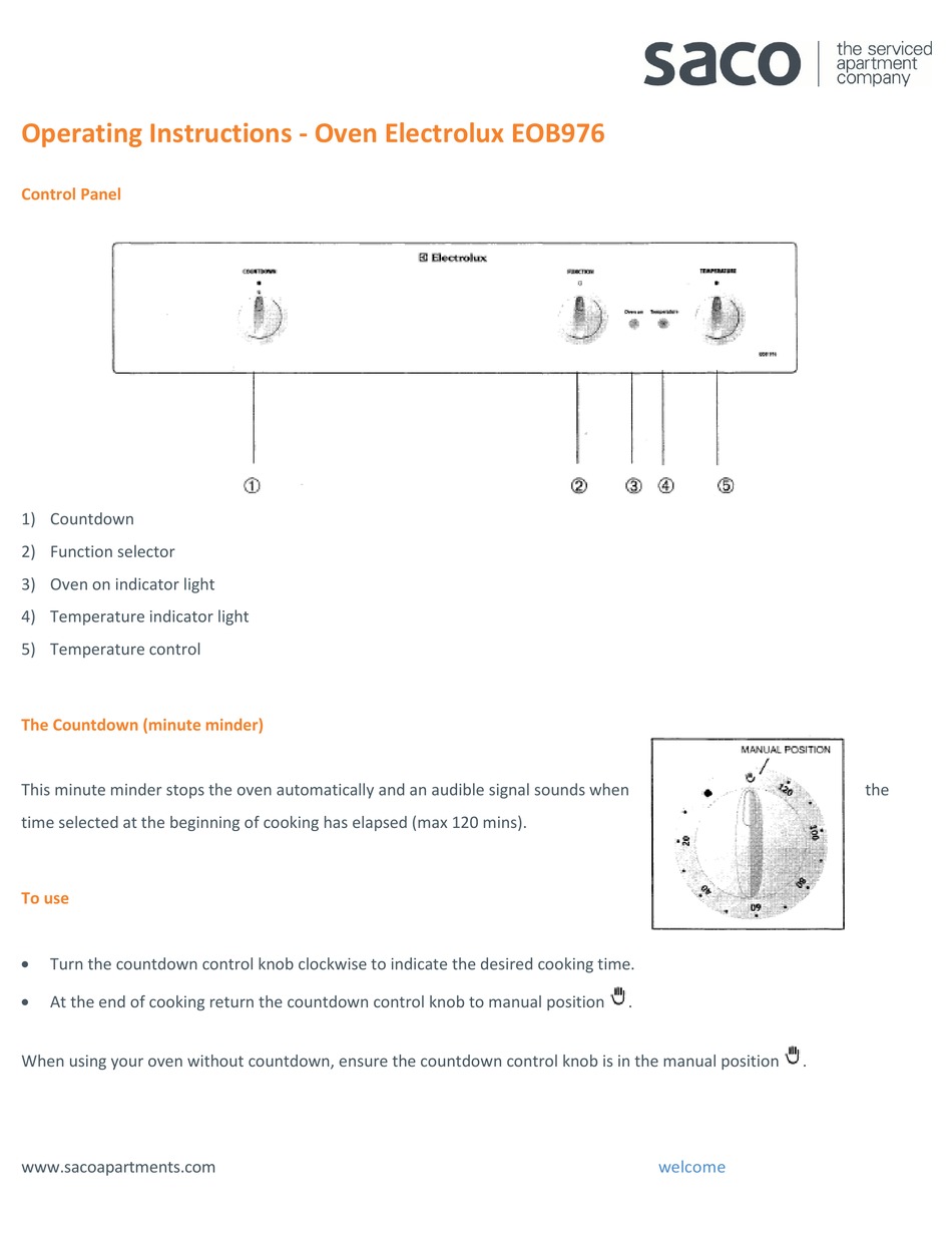 ELECTROLUX EOB976 OPERATING INSTRUCTIONS Pdf Download ManualsLib