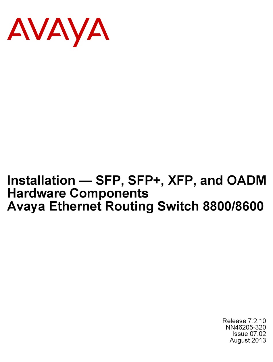 AVAYA 8800 SERIES INSTALLATION MANUAL Pdf Download | ManualsLib