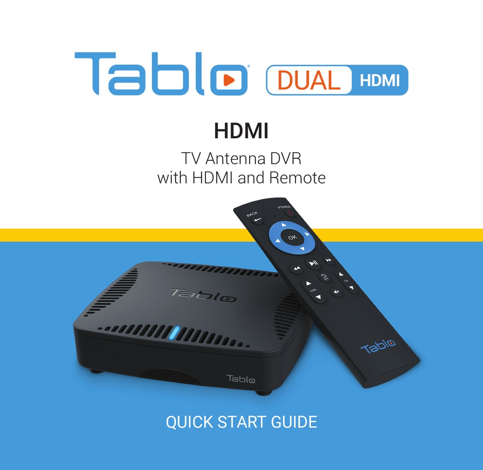 TABLO DUAL QUICK START MANUAL Pdf Download ManualsLib