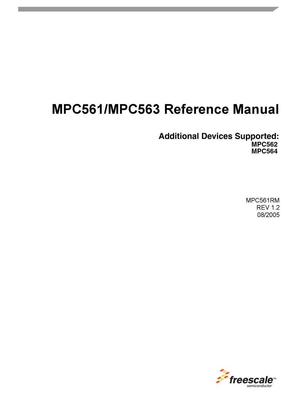 FREESCALE SEMICONDUCTOR MPC561 REFERENCE MANUAL Pdf Download ManualsLib