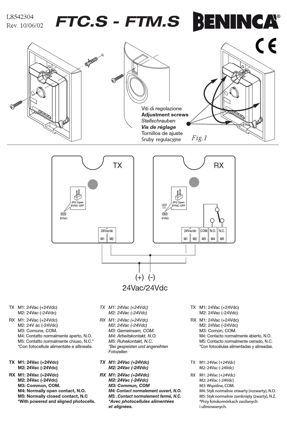 BENINCA FTC.S MANUAL Pdf Download ManualsLib