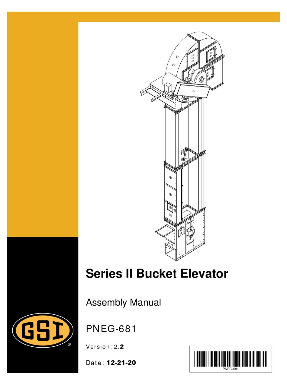 GSI BUCKET ELEVATOR II SERIES ASSEMBLY MANUAL Pdf Download | ManualsLib