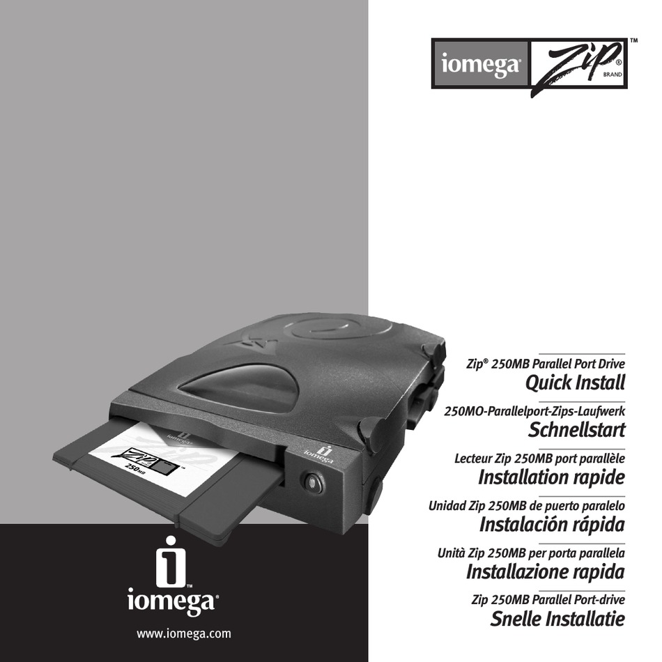 IOMEGA ZIP 250 QUICK INSTALL MANUAL Pdf Download ManualsLib