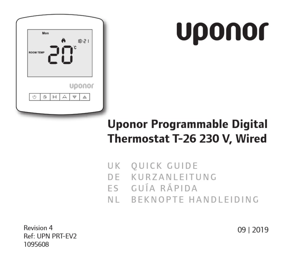 UPONOR T26 QUICK MANUAL Pdf Download ManualsLib
