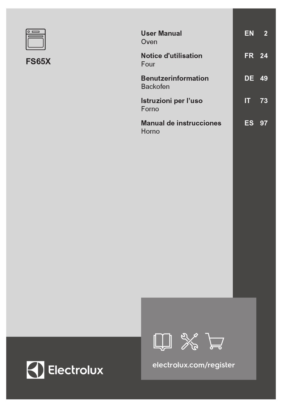 ELECTROLUX FS65X USER MANUAL Pdf Download | ManualsLib