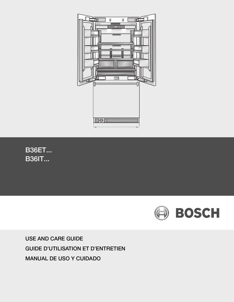 BOSCH B36ET SERIES USE AND CARE MANUAL Pdf Download | ManualsLib