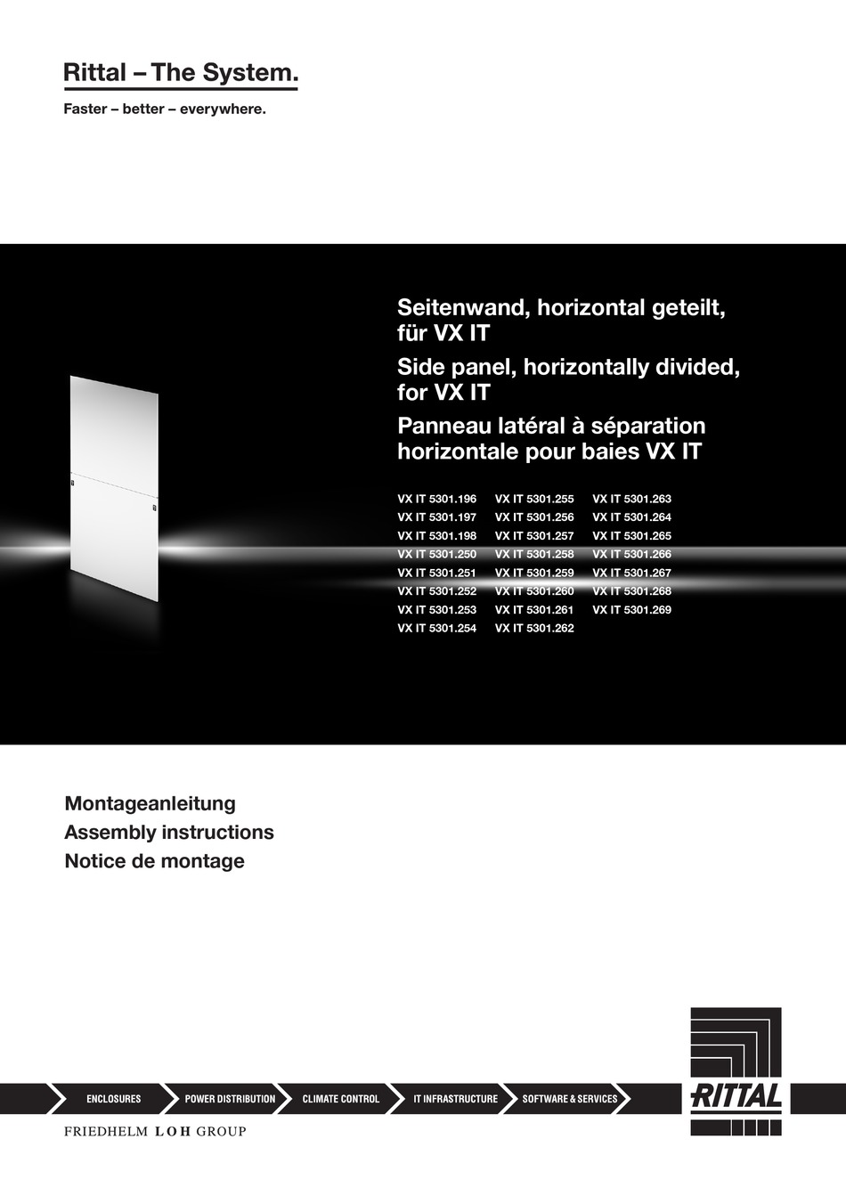 RITTAL VX IT 5301.196 ASSEMBLY INSTRUCTIONS MANUAL Pdf Download ...