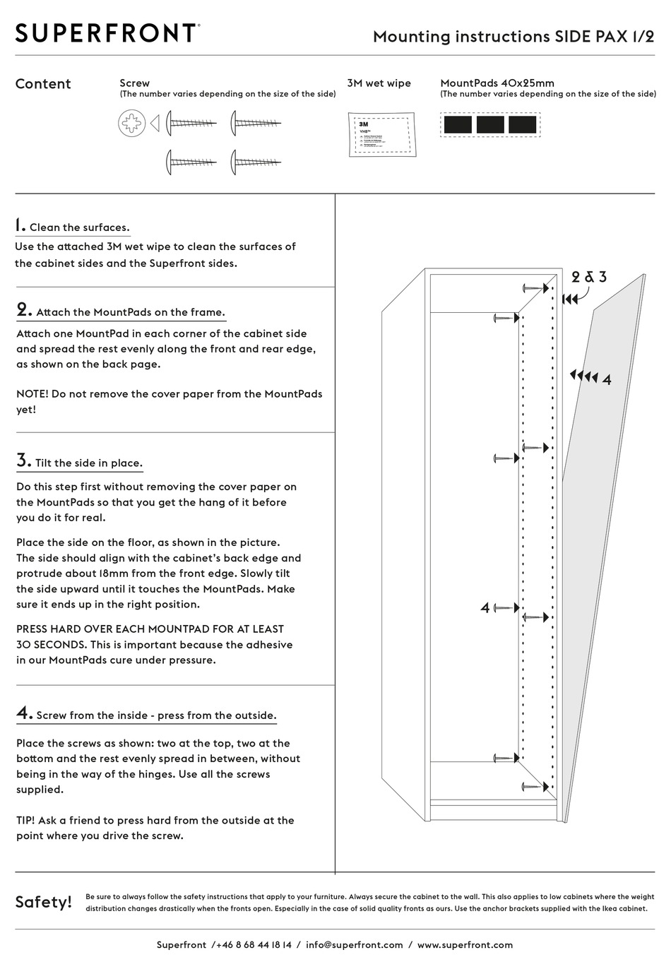 SUPERFRONT SIDE PAX MOUNTING INSTRUCTIONS Pdf Download ManualsLib