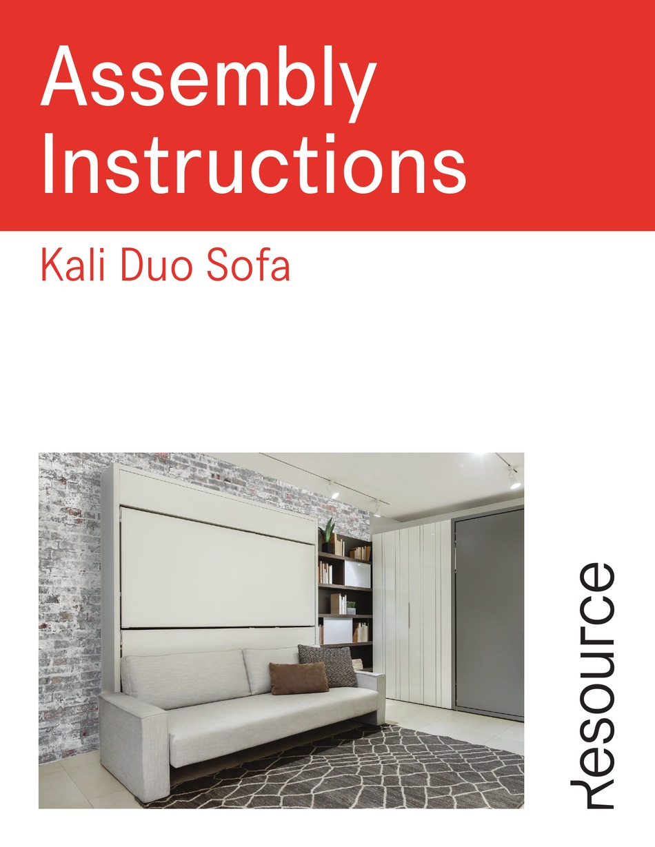RESOURCE KALI DUO SOFA ASSEMBLY INSTRUCTIONS MANUAL Pdf Download