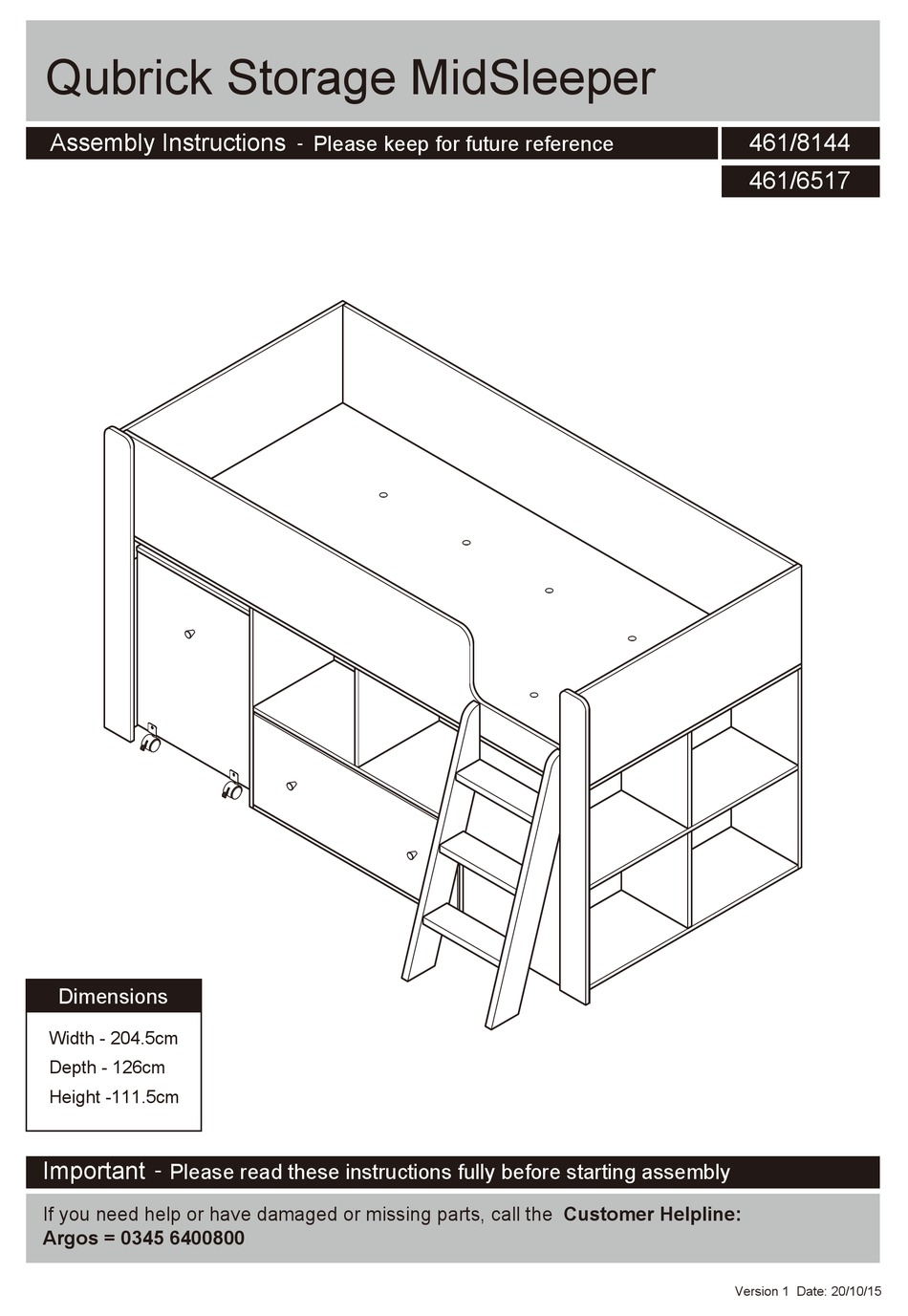 ARGOS 461/8144 ASSEMBLY INSTRUCTIONS MANUAL Pdf Download ManualsLib