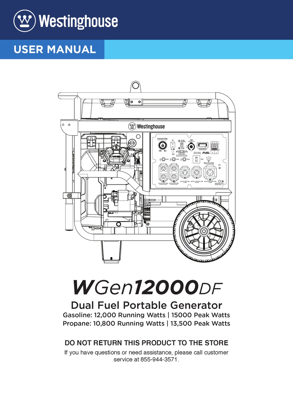 WESTINGHOUSE WGEN12000DF USER MANUAL Pdf Download | ManualsLib