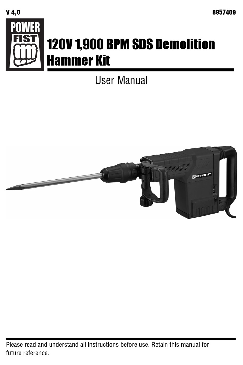 POWER FIST 8957409 USER MANUAL Pdf Download ManualsLib
